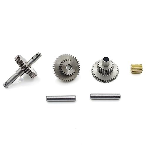 Raflot Fully 3D Printed RC Car Stainless Steel 9.7 1 Overdrive Transmission Gear Set with 11 Tooth Motor Pinion for TRX4M 1/18 Crawler Upgrade