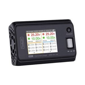 ToolkitRC M6D Dual Channel Mini Intelligent DC Lipo Charger with Honeycomb Heat Sink and USB 2.1AMP Interface