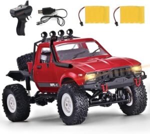Losbenco RC Crawler 1 16 Scale RC 4x4 Scale Trucks WPL C14 All Terrain Remote Control Car RTR with LED Lights and Two Batteries for Kids and Adults