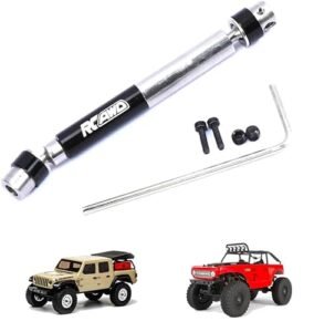 RCAWD Rear Slider Center Driveshaft 45 Steel 65 78mm Drive Shaft for Axial 1/24 SCX24 Gladiator Deadbolt Upgrade Parts Black