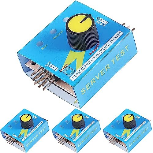 DAOKAI 4 pcs RC Servo Tester for RC Hydroplane Boat Kits 3CH Digital Multi ECS Servo Tester with Reverse Connection Protection