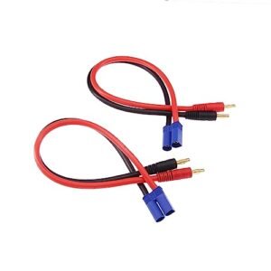 Rflaueo EC5 to 4mm Banana Plug Battery Charge Lead Adapter Cable 10awg 12inch