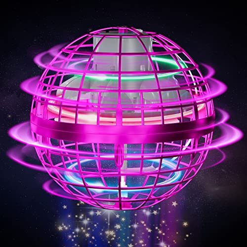 Owlrun Indoor Outdoor RC Plane Flying Ball Orb Toy with RGB Lights Hand Controlled Drone for Kids Adults