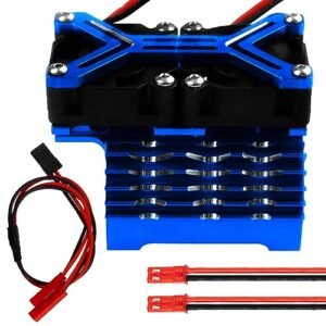 Vgoohobby Motor Heatsink Dual Cooling Fan for Traxxas Modified RC Car 40 42mm Fit 4068 4074 4082 4268 4274 Motors Blue