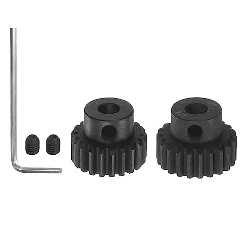 HARFINGTON RC Willey Chaise Compatible 32P Hardened Pinion Motor Gear Set 21T 22T for 5mm Shaft 0.8 Metric Pitch