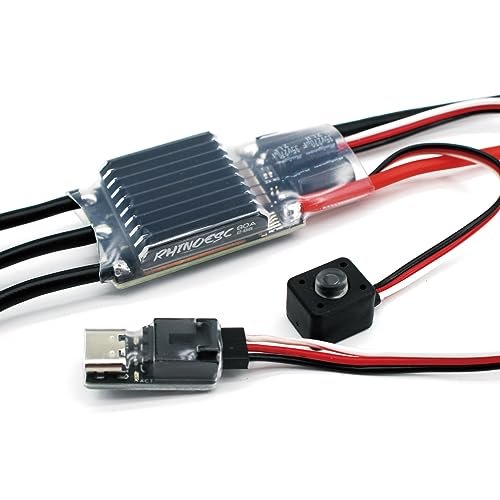 RHINOESC AM32 VE80A Crawler ESC 2 8S BEC 5.2 8.2V Brushless ESC for 1/10 Scale RC Drag Car Bodies and Crawler Cars