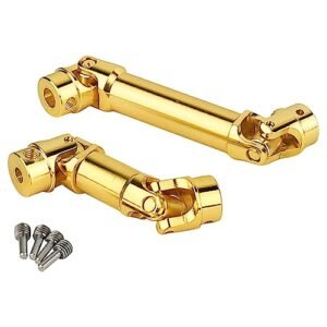 Golden Triangle RC Club ZXYRC Golden Steel Drive Shaft Universal Joint Spline for 1/18 TRX4M TRX4M Defender RC Crawler Metal Upgrade Parts