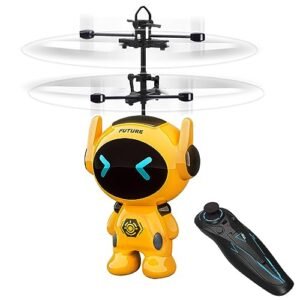 Ynybusi Flying Ball RC Toys Best RC Helicopter Outdoor Built in LED Remote Control Drone for Kids Boys Girls Ages 6 7 8 9 10 Year Old Yellow
