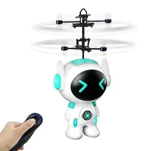 SkyHigh RC Helicopter Games Flying Robot Toy for Kids Ages 5 6 7 8 12 Remote Control LED Mini Drone Indoor Outdoor Birthday Gift White