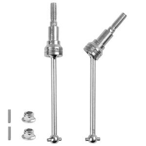 Vgoohobby 2Pcs Steel Drive Shaft Joint CVD Driveshaft Dogbone with Lock Nut for MJX H16 16207 16208 16209 1 16 RC Car Upgrade Parts Compatible with ABC RC Bodies