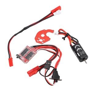 Nissan D21 RC Body Upgrade Kit with 050 66T Brushed Motor and 30A ESC for Axial SCX24 AXI90081 1/24 Scale Remote Control Cars