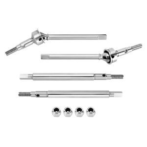 KingVal Replacement Stainless Steel Drive Axle Drive Shaft for Traxxas TRX4M 1/18 RC Crawler Car
