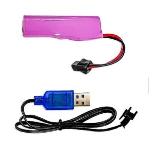 BEZGAR TD141 Remote Control Car Spare Parts 3.7V 600mAh Rechargeable Li ion Battery and USB Charging Cable