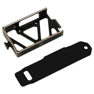 RZXYLRC Brass Black Coating Universal Battery Tray Mounting Plate with Tie for Aston Martin DB5 RC Car 1/18 Scale Metal Upgrade Parts
