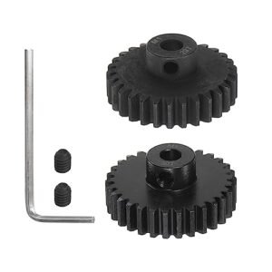 HARFINGTON Mod 1 M1 Pinion Motor Gear Set 29T 30T for 5mm Hex RC Wheels with Hex Key