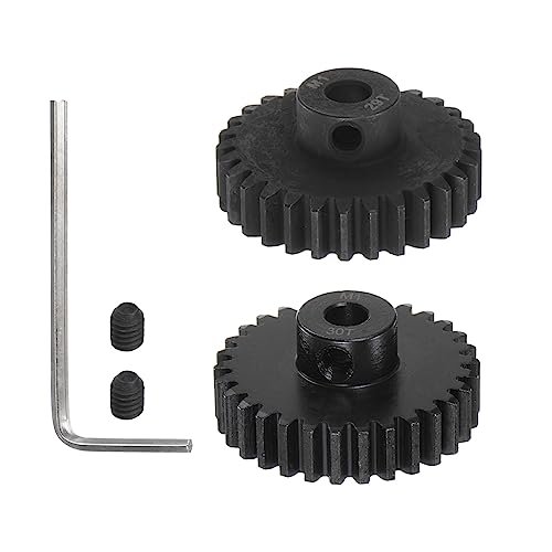 HARFINGTON Mod 1 M1 Pinion Motor Gear Set 29T 30T for 5mm Hex RC Wheels with Hex Key