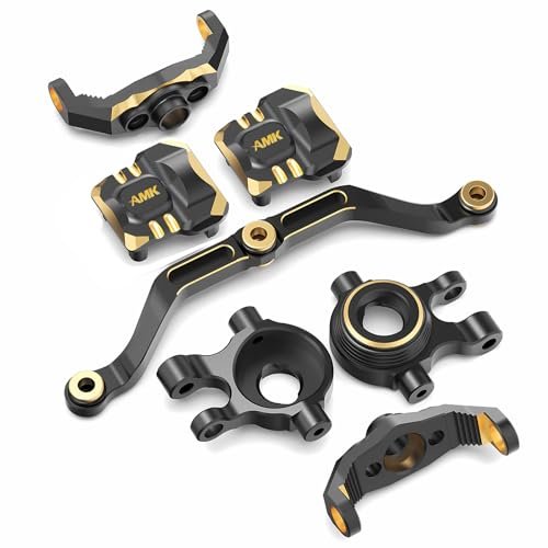 TRX4M 1.0 RC Crawler Wheels Brass Weights 63g C Hub Steering Knuckles Tie Rod Diff Cover Front Rear for 1/18 Scale Defend Bronc Upgrades