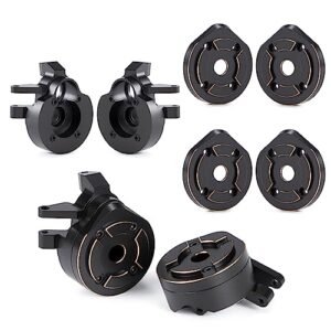 Brass Portal Weights Covers with Steering Knuckles Front and Rear 3 in 1 Set for Axial Capra SCX10 III Upgrades Parts Available at RC Hobby Stores in PA