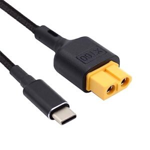 cablecc SC100 XT60 to Type C Fast Charging Cable for IBEC RC Plane Lipo Battery Quadcopter Multicopter Aeromodelling 50cm