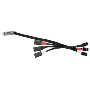 MEUS Racing 4WS Four Wheel Steering Control Line with Control Board and Servo Control Lines for RC Car Racing Events Compatible with SCX10 TRX4 SCX24 TRX4M
