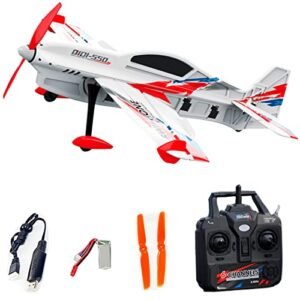 FLYCOLOR QIDI 550 Best Beginner RC Airplane with One Key Hanging Stunt and Wind Resistant Flight Control Ready to Fly Red