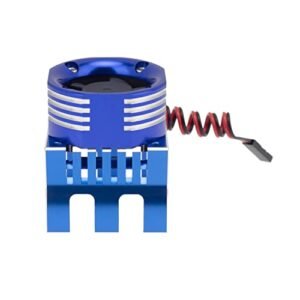 MEUS RACING 42mm Aluminum Alloy RC Motor Cooling Fan with RGB Light for HP Racing RC Cars 21000RPM 4274 4268 Motor Blue