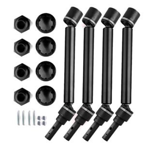 Rotel RC 1070 Widened Metal CVD Transmission Shaft for Traxxas 1/10 MAXX 2 0 V2 89076 4 WideMaxx RC Car Black