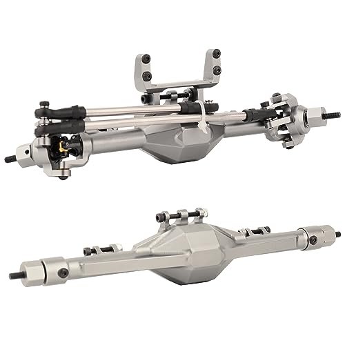 RZXYLRC CNC Metal Front and Rear Straight Complete Axle Upgrade for New Bright Jeep RC Car 1/10 Axial SCX10 II 90046 90047