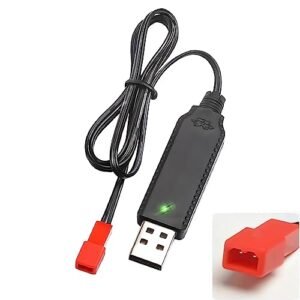 Aliwisdom Universal Battery Charger Cable with JST Connector Plug for 3.7V 1S Lipo 3.6V 3S Ni MH Ni CD Battery Packs Fix Your Broken RC Helicopter