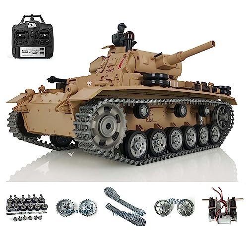 Wheelfun Heng Long H Tech RC Wheels 1/16 Scale Panzer III H RTR RC Tank with Metal Tracks and Infrared Combat