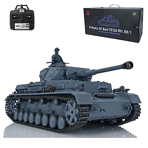 Wheelfun Heng Long 1/16 Scale German Panzer IV F2 RTR Battleship Turret RC Tank with Infrared Combat and BB Shooting