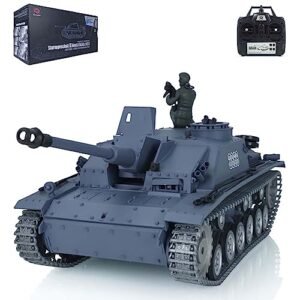 Heng Long 1 16 RC Wheels Infrared Combat RC Tank Stug III RTR 3868 with Metal Tracks and BB Shooting