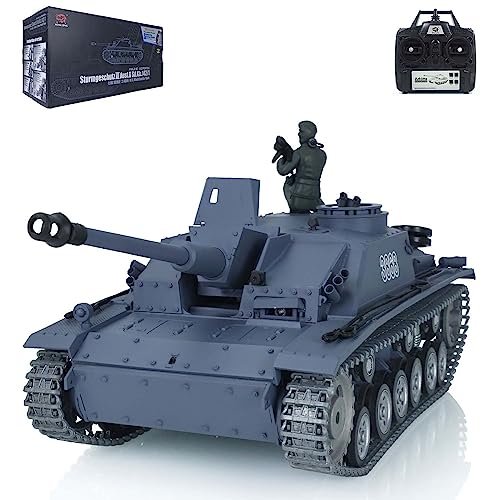Heng Long 1 16 RC Wheels Infrared Combat RC Tank Stug III RTR 3868 with Metal Tracks and BB Shooting