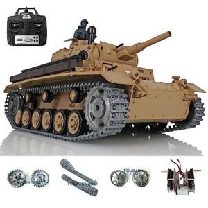 Wheelfun Heng Long Combat RC Helicopter 1 16 Scale 7 0 Upgraded German Panzer III H RTR Tank with Infrared Combat BB Shooting and Metal Tracks