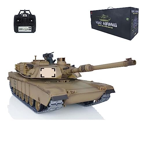 Wheelfun Heng Long 1 16 Scale RC Tractors M1A2 Abrams RC Tank 2.4G 7.0 Upgraded Metal RTR Tank with 340 Degree Rotating Turret