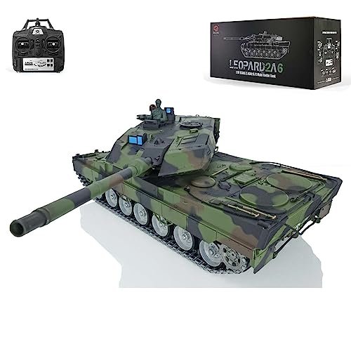 Wheelfun Body RC 1/16 Leopard2A6 Metal Tracks BB Shooting Infrared Combat RC Tank