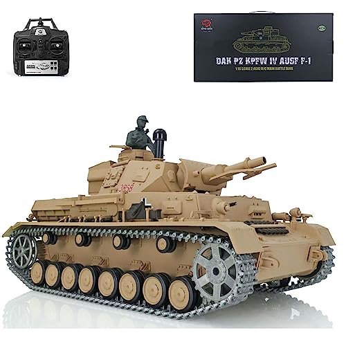 Wheelfun Heng Long 1/16 Scale RC Tank with RC Engine Generator 7 0 Upgraded German Panzer IV F 340 Degree Rotating Turret Infrared Combat System