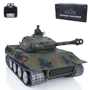 Wheelfun Heng Long 1/16 Scale Panther RC Tank with Infrared Combat BB Shooting and Metal Tracks
