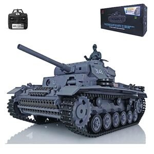 Wheelfun 2.4G Heng Long 1/16 Scale RC Tank German Panzer III L RTR Model with Infrared Combat and Smoke Unit
