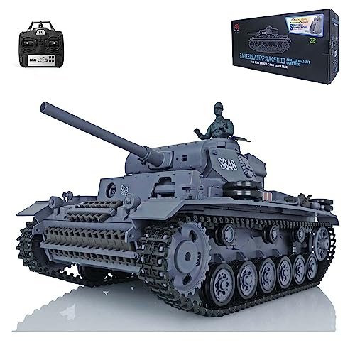 Wheelfun 2.4G Heng Long 1/16 Scale RC Tank German Panzer III L RTR Model with Infrared Combat and Smoke Unit