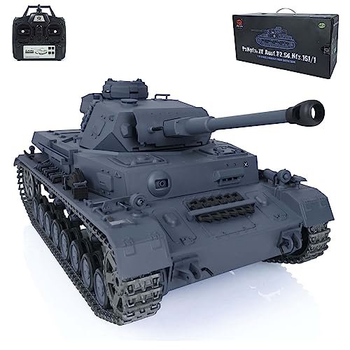 Wheelfun Heng Long 1 16 Scale RC Truck Tank Tracks German Panzer IV F2 RTR with Metal Tracks and Infrared Combat