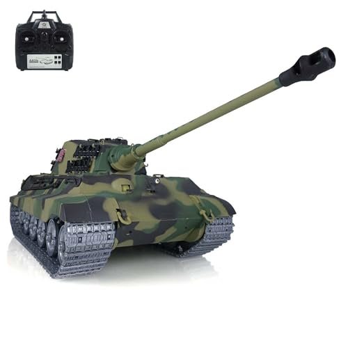 Wheelfun Heng Long RC Airplane Wheels 1/16 Scale King Tiger 3888A with Metal Tracks and Infrared Combat System