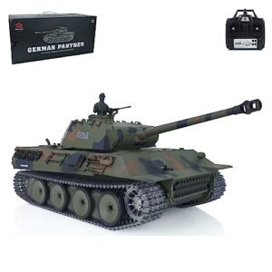 Wheelfun Heng Long 1/16 Scale RC Tires German Panther V Metal RTR RC Tank with Infrared Combat and BB Shooting