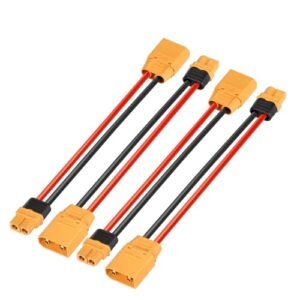 ELFCULB XT60 to XT90 Adapter 4 Pieces 12AWG XT60 Female to XT90 Male Connector Cable Compatible with UDI RC U842 Battery Drone 6Inches