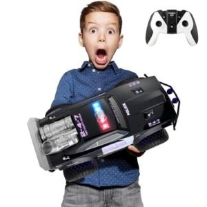 Carox 1 8 Scale Large RC Cop Truck with Lights and Sirens Remote Control Police Car Toy for Boys