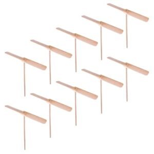 Toddmomy Props 10 pcs Wooden Dragonfly Propeller for RC Flying Hovercraft