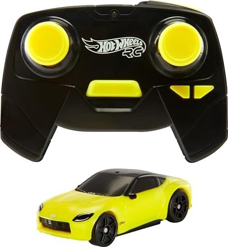 Hot Wheels RC Toy Car Remote Control Nissan Z 1/64 Scale RC Works On Off Track with Turbo Booster