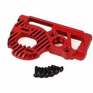 ZXYRC Inflatable RC Crawler Tires Aluminum Alloy Motor Mount Upgrade for Axial SCX10 PRO AXI232078 Red