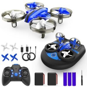 Oddire Mini Drone and RC Cars 1/24 Scale 2 in 1 Toy with One Key Take Off Landing for Kids and Adults