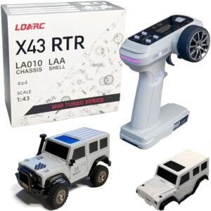 LDARC 1 43 Scale Mini Body RC Crawler RTR RC Rock Truck 4x4 2.4GHZ Remote Control Car with DIY Replaceable Shell Grey